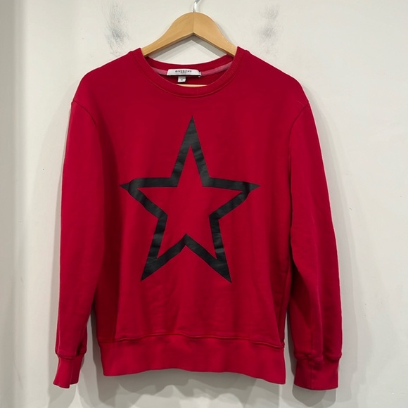 Givenchy Red Cotton Sweatshirt Star size M - Picture 2 of 11